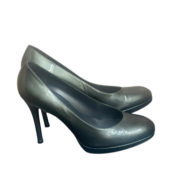 Stuart Weitzman green rounded toe patent leather heels size 8.5 M - Picture 6 of 15